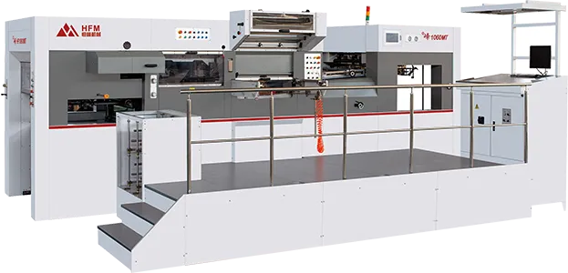 Máquina de corte e vinco plana automática com hot stamping (até 450 ton)