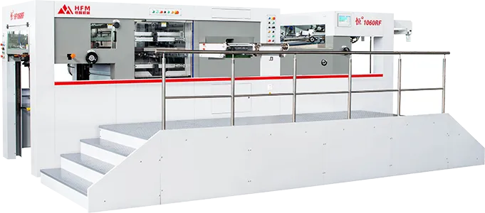 Máquina de corte e vinco plana automática com unidade de descarte (até 700 ton)