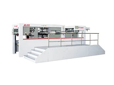 Máquina de corte e vinco plana automática com unidade de descarte (até 450 ton)