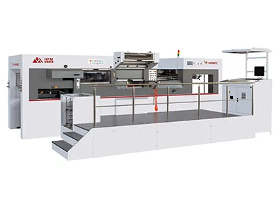 Máquina de corte e vinco plana automática com hot stamping (até 450 ton)