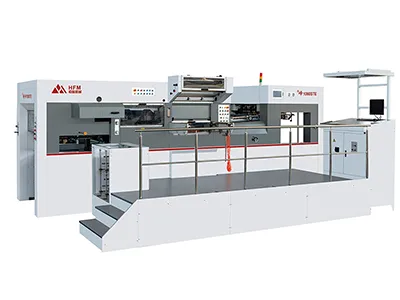 Máquina de corte e vinco plana automática com hot stamping (até 700 ton)